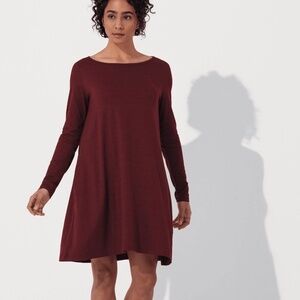 Wool& Rowena Swing Dress XL in Beetroot Pink Colour